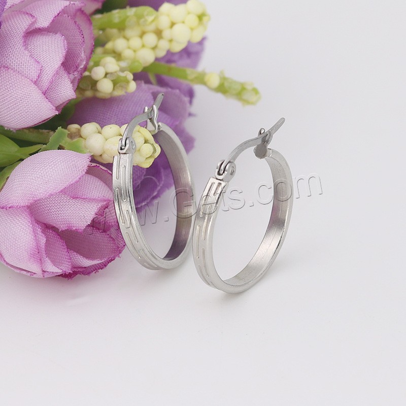 Stainless Steel Hoop Earring, plated, fashion jewelry & different size for choice & for woman, more colors for choice, 4Pairs/Bag, Sold By Bag