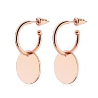 Stainless Steel Drop Earring, plated, Korean style & for woman 