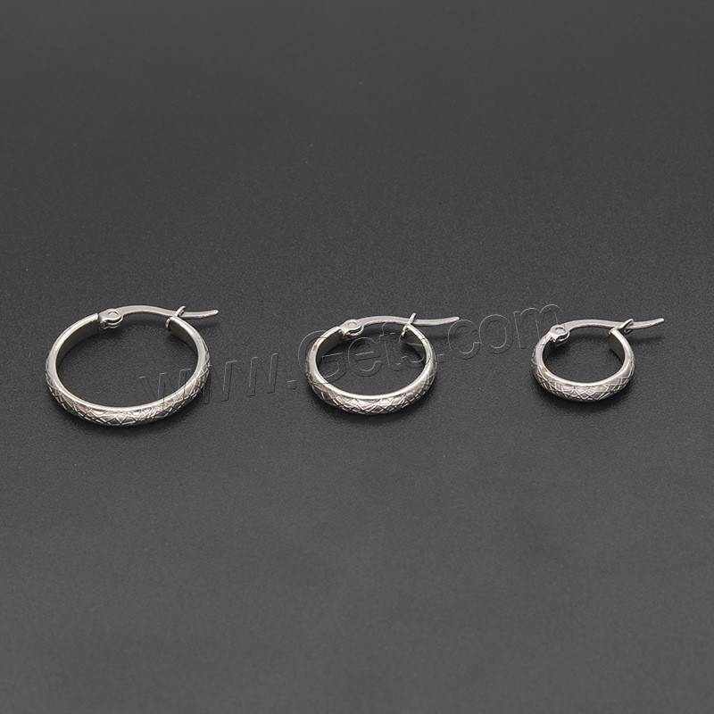 Stainless Steel Hoop Earring, plated, Korean style & Unisex & different size for choice, more colors for choice, 4Pairs/Bag, Sold By Bag