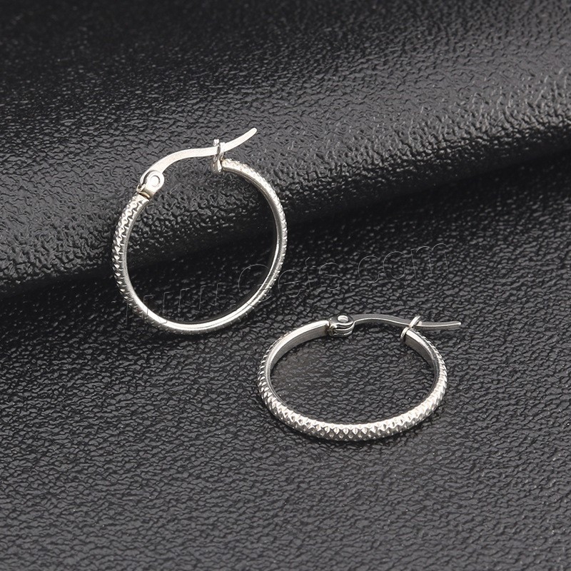 Stainless Steel Hoop Earring, plated, Unisex & different size for choice, more colors for choice, 6Pairs/Bag, Sold By Bag