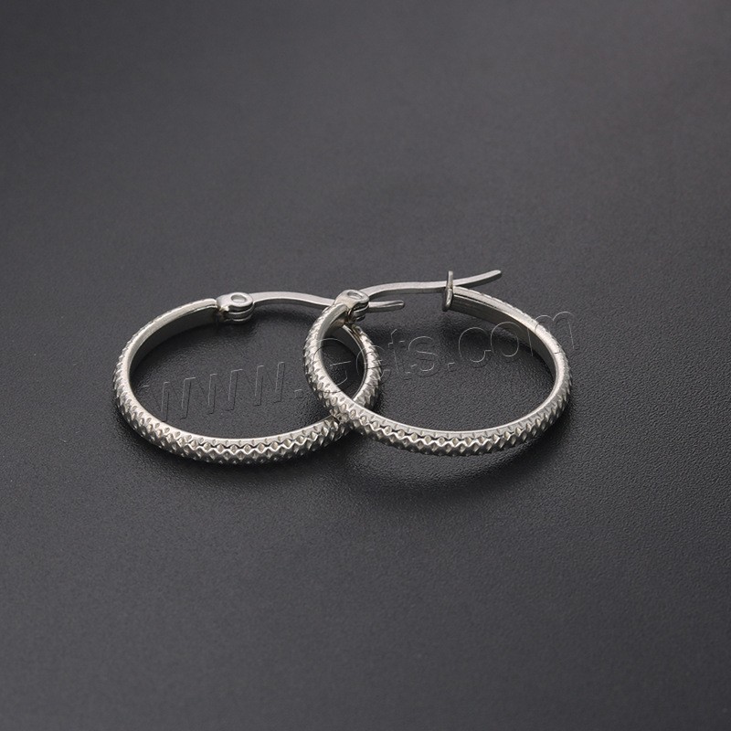 Stainless Steel Hoop Earring, plated, Unisex & different size for choice, more colors for choice, 6Pairs/Bag, Sold By Bag