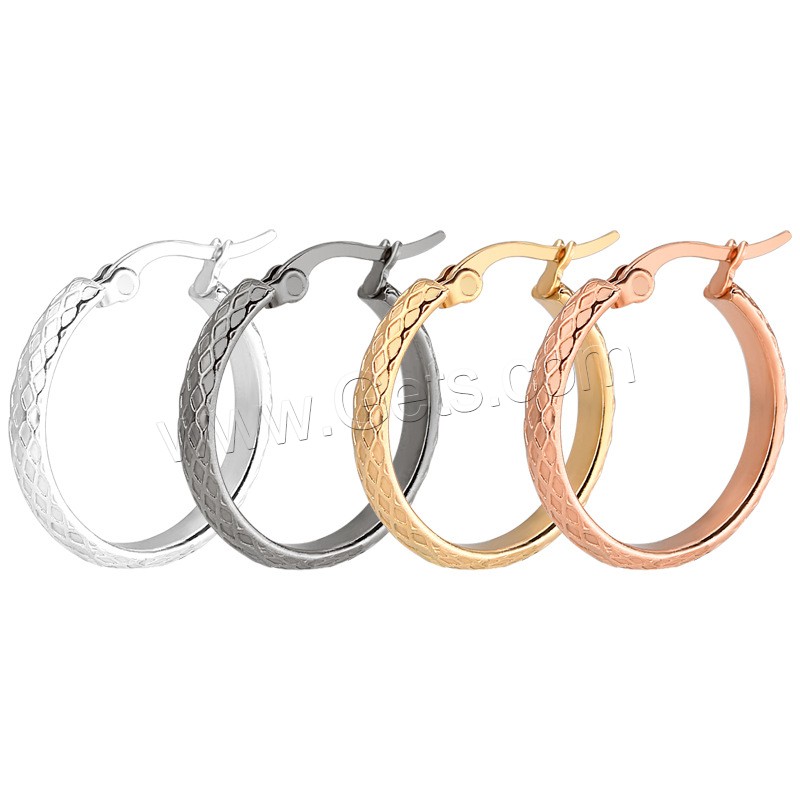 Stainless Steel Hoop Earring, plated, Unisex & different size for choice, more colors for choice, 4Pairs/Bag, Sold By Bag