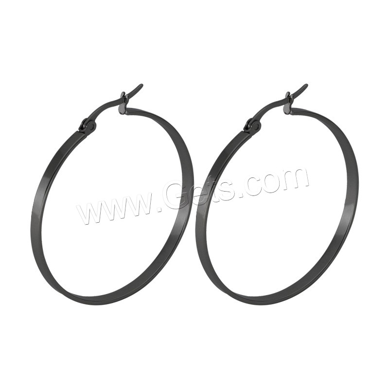 Stainless Steel Hoop Earring, plated, Unisex & different size for choice, more colors for choice, 4Pairs/Bag, Sold By Bag