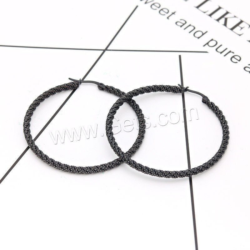Stainless Steel Hoop Earring, plated, Korean style & different size for choice & for woman, more colors for choice, 4Pairs/Bag, Sold By Bag