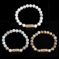 Natural Stone Bracelet, handmade, Unisex & frosted  Approx 7.88 Inch 