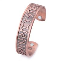 Zinc Alloy Cuff Bangle, antique copper color plated, Unisex & open, metallic color plated Approx 8 Inch 