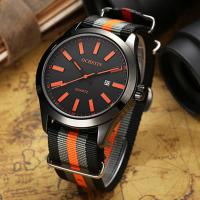 Men Wrist Watch, Zinc Alloy, with Nylon & Glass, Chinese movement, stainless steel watch band clasp, plated, Life water resistant & for man Approx 10.8 Inch 