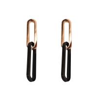 Pendientes de acero Titanium, Partículas de acero, Joyería & para mujer, 4.9cmx0.7cm, Vendido por Par