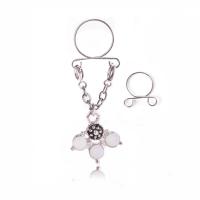 Stainless Steel Nipple Ring, 316L Stainless Steel, with Opal, Adjustable & fashion jewelry & for woman 