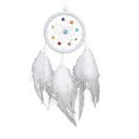 Fashion Dream Catcher, Plastic, with Cotton Thread & Feather, handmade, for home and office 