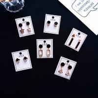 Titanium Steel Drop Earring, fashion jewelry & for woman & with cubic zirconia, rose gold color 