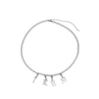 Нержавеющая сталь свитер цепи ожерелье, нержавеющая сталь, ювелирные изделия моды & Женский, серебряный, 72+10cm, продается PC