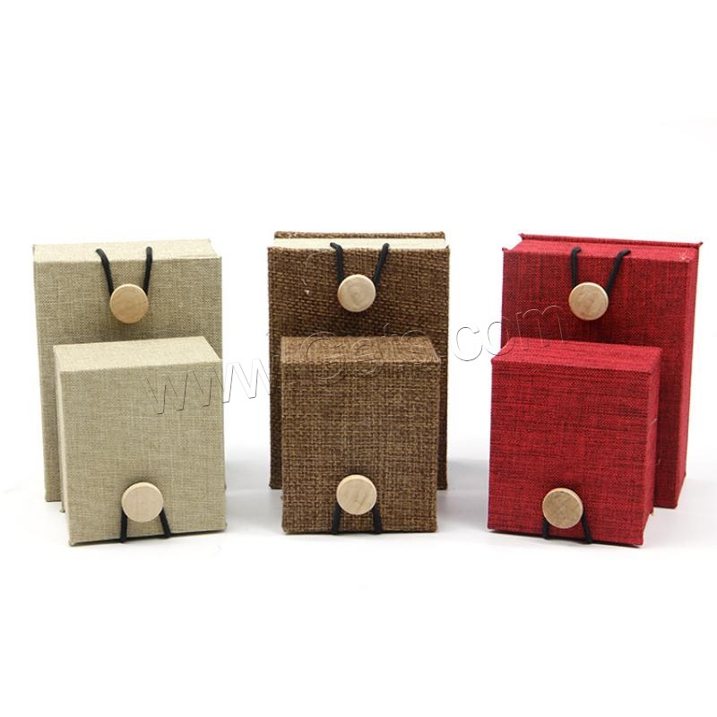 Lino Caja de exhibición de joyas, diferentes estilos para la opción, más colores para la opción, 5PCs/Grupo, Vendido por Grupo