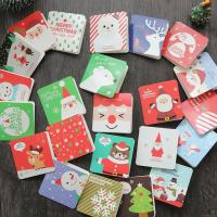 Christmas Greeting Card, Papier, Drucken, zufällig gesendet, gemischte Farben, 70x70mm, 144PCs/Tasche, 3Taschen/Menge, verkauft von Tasche