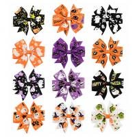 Polyester Alligator Hair Clip, Bowknot, for children 80mm 