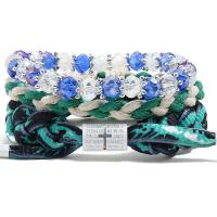 Waxed Cotton Cord Bracelet Set, with Crystal, Adjustable & three pieces & for woman, mixed colors, 220mm 