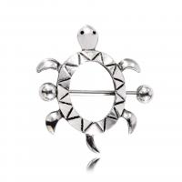 Stainless Steel Nipple Ring, with Zinc Alloy, Turtle, fashion jewelry & for woman 