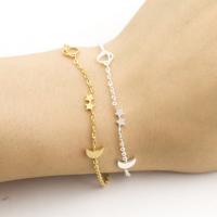 Stainless Steel Chain Bracelets, fashion jewelry & for woman 16.5+5cm 