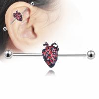 Stainless Steel Ear Piercing Jewelry, with enamel, fashion jewelry & hypo allergic & for woman 
