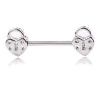 Stainless Steel Nipple Ring, Lock, fashion jewelry & hypo allergic & for woman 