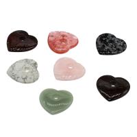 Joyas de piedras preciosas colgante, Corazón Aplanada, enviado al azar, 45x45x7.5mm, agujero:aproximado 8.7mm, Vendido por UD