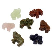 Joyas de piedras preciosas colgante, Elefante, enviado al azar & diverso tamaño para la opción, agujero:aproximado 3mm, Vendido por UD