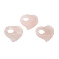 Rose Quartz Pendant, Flat Heart, pink, 30*7mm Approx 10mm 