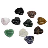 Кабошоны из драгоценных камней, Полудрагоценный камень, Форма плоского сердца, случайным образом отправлено & разный размер для выбора, 5ПК/сумка, продается сумка