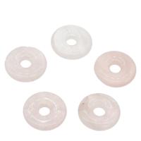 Rose Quartz Pendant, Donut, fashion jewelry & DIY pink Approx 5mm 