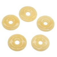 Beeswax Pendant, Donut, fashion jewelry & DIY yellow Approx 7.5mm 