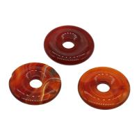 Red Agate Pendants, Donut, fashion jewelry & DIY, red, 35*6.5mm Approx 8mm 