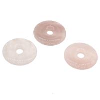 cuarzo rosado colgante, Donut, Joyería & Bricolaje & diverso tamaño para la opción, Rosado, agujero:aproximado 8mm, 5PCs/Bolsa, Vendido por Bolsa