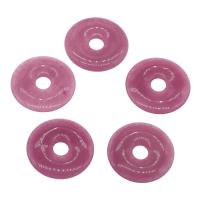 Colgantes de la ágata rosa, Ágata rosada, Donut, diverso tamaño para la opción, agujero:aproximado 7mm, 5PCs/Bolsa, Vendido por Bolsa