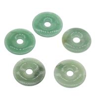 Grüner Aventurin Anhänger, Kreisring, verschiedene Größen vorhanden, grün, Bohrung:ca. 8mm, 5PCs/Tasche, verkauft von Tasche