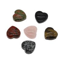 Joyas de piedras preciosas colgante, Corazón Aplanada, enviado al azar & Bricolaje, 30*15mm, agujero:aproximado 3.5mm, Vendido por UD