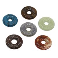 Joyas de piedras preciosas colgante, Donut, enviado al azar & diverso tamaño para la opción, agujero:aproximado 5mm, 5PCs/Bolsa, Vendido por Bolsa