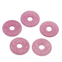 Colgantes de la ágata rosa, Ágata rosada, Donut, diverso tamaño para la opción, agujero:aproximado 5mm, 5PCs/Bolsa, Vendido por Bolsa