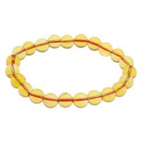 Citrine Bracelet, with Nylon Cord, Round, fashion jewelry & Unisex, yellow, 8mm Approx 7.5 Inch 