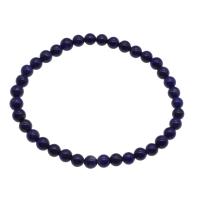 Natural Lapis Lazuli Bracelet, Round, fashion jewelry & Unisex, blue, 5mm Approx 7.5 Inch 