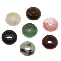Gemstone Large Hole Bead, Abacus, random style, 14*7.5mm Approx 5.5mm 