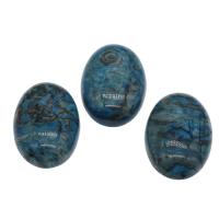 Kräuselungs-Edelstein Cabochon, blau, 30x20x7mm, 5PCs/Tasche, verkauft von Tasche