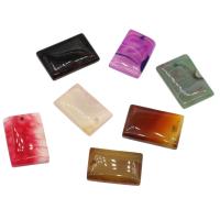 Mixed Agate Pendants, Rectangle, random style, 33*22.5*6mm-30*20*6mm Approx 1.9mm 