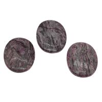 Kräuselungs-Edelstein Cabochon, violett, 40x30x7mm, 5PCs/Tasche, verkauft von Tasche