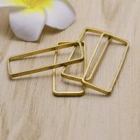 Brass Jewelry Finding, Rectangle, hollow, original color 