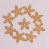 Brass Flower Pendants, original color, 14mm Approx 1.5mm 