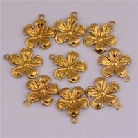 Brass Flower Pendants, original color Approx 1.3mm 