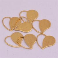 Brass Jewelry Finding, Heart, hollow, original color 