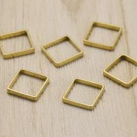 Brass Jewelry Finding, Square, hollow, original color 