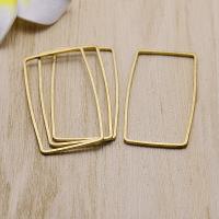 Brass Jewelry Finding, Rectangle, hollow, original color 