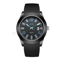 Unisex Wrist Watch, Zinc Alloy, with Glass & Silicone & Stainless Steel, Chinese movement, stainless steel watch band clasp, Life water resistant Approx 8.7 Inch 